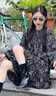 DALEY MODE2025春夏新款法式黑色長(zhǎng)袖碎花連衣裙子女裝小個(gè)子a字短裙早春款a 黑色碎花裙 S 40/45kg 曬單實(shí)拍圖