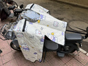 南枳親子電動(dòng)車(chē)擋風(fēng)被斗篷夏季兒童款防曬遮陽(yáng)罩電瓶摩托車(chē)防風(fēng)擋雨四季通用 愛(ài)心小兔-淺米色-斗篷款 曬單實(shí)拍圖