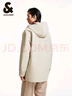 杰克·瓊斯（JACK&JONES）25年男裝DALI聯(lián)名款?yuàn)A克男士春秋款休閑寬松連帽風(fēng)衣外套中長(zhǎng)款 黑砂色E44 常規(guī) S 曬單實(shí)拍圖