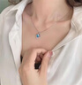 中國黃金（CHINA GOLD）海洋之心鉑金項鏈女白金愛心吊墜七夕情人節(jié)禮物送女友老婆生日 精品禮盒 曬單實拍圖