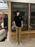 奧索卡戶外徒步速干長(zhǎng)褲男 新款微彈舒適休閑百搭長(zhǎng)褲2012412 青銅棕-451 185 曬單實(shí)拍圖