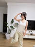 【棉感】夏季新款內(nèi)搭寬松休閑上衣服百搭雪紡打底衫吊帶背心女 K26-白色 L 建議115-125斤 曬單實(shí)拍圖