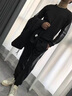 啄木鳥【三件套】運(yùn)動(dòng)套裝男秋冬季新款大碼衛(wèi)衣男連帽外套長(zhǎng)褲休閑男裝 黑灰三件套【常規(guī)款】 XL （建議105-120斤） 曬單實(shí)拍圖
