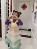 ASK JUNIOR女童連衣裙2025夏小童彩虹網(wǎng)紗蛋糕裙兒童吊帶公主裙 黃色 120  曬單實(shí)拍圖