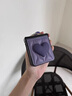 彩系小眾羽絨波浪紋暗紫色愛(ài)心手環(huán)適用于三星zflip5/4/6手機殼新款GalaxyW24Flip折疊屏網(wǎng)紅翻蓋女ins 【氣墊羽絨波浪紋-暗紫色+深紫大愛(ài)心+深紫圓手環(huán)】 三星W23 Flip 曬單實(shí)拍圖