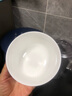 紅牡丹 純白骨瓷米飯碗中式餐具套裝防燙高腳碗家庭釉下彩陶瓷碗具組合 純白金鐘碗 10個(gè)裝 4.5英寸 曬單實(shí)拍圖