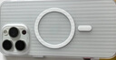 POZZO 適用于蘋果15ProMax手機殼iphone15promax保護套magsafe磁吸超薄防摔防指紋瓦楞光柵行李箱 透白 曬單實拍圖