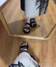 百麗踏拖鞋女款外穿2025夏季新款超火涼鞋時尚松糕厚底絕美涼拖鞋 黑色 36 曬單實拍圖