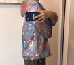 皮爾卡丹（pierre cardin）時(shí)尚花色連帽薄款防曬衣女2025年夏季新款寬松大碼透氣遮陽(yáng)外套女 灰色 3XL 曬單實(shí)拍圖