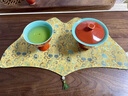 貝意品故宮紅內(nèi)釉松石綠功夫茶具陶瓷蓋碗茶壺茶杯壺承茶道配件合集 故宮紅-松石綠-有方蓋碗 曬單實拍圖