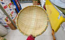 天丂竹編水果籃編織淘米籃瀝水傳統竹籃廚房洗菜籮筐竹篩子大號圓簸箕 竹編果籃【口寬30cm高9cm】 曬單實(shí)拍圖