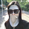 槿城真絲防曬面罩睡眠透氣護(hù)全臉罩夏天臉基尼口罩桑蠶絲防油煙面紗女 護(hù)頸款-銀灰FS035 曬單實(shí)拍圖