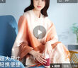 上海故事100%羊毛圍巾女披肩格子圍脖春夏保暖生日送人禮盒款 白橘棕格 曬單實(shí)拍圖