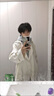 駱森馳（LUOSENCHI）長款風(fēng)衣男女新款休閑寬松過膝炸街春秋季大衣潮流百搭情侶裝外套 白色 XL 曬單實拍圖