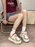 ZCVRR厚底板鞋女2025年春夏季新款面包鞋小眾原創(chuàng)漢堡鞋百搭美式休閑鞋 漢堡色 37 (235mm) 曬單實拍圖