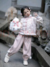 旗鉑漢服女童秋冬2025新款兒童厚款國風(fēng)古風(fēng)唐裝冬裝 粉櫻 120 曬單實(shí)拍圖
