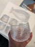 WINEWINGS日式手作玻璃溫酒器套裝家用白酒分酒器錘紋清酒冰酒壺日本酒杯子酒具 描金款/溫酒套裝【一壺4杯一缸】不含托盤 曬單實(shí)拍圖