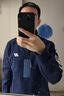 YONEX新款YONEX尤尼克斯YY羽毛球服外套長袖運動衣服 男款-150084BCR-藏青 M 曬單實拍圖
