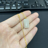 五花八門(mén)和田玉無(wú)事牌吊墜女天然玉牌項鏈18k金鑲玉墜 輕奢高級感 不配鏈 白玉方正無(wú)事牌 曬單實(shí)拍圖