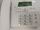 飛利浦（PHILIPS）電話(huà)機座機 固定電話(huà) 辦公家用 來(lái)電顯示 雙接口 免電池 CORD118白色 曬單實(shí)拍圖