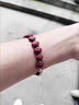 晟迅朱砂愛(ài)心吊墜本命年鎖骨鏈項鏈女款紅繩款手工編織心形手串 朱砂心形手鏈【穿鏈款】 曬單實(shí)拍圖