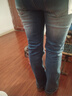 馬登復古微喇Baby藍牛仔褲淺秋系顯身材水洗棉彈修身喇叭褲子秋女 牛仔藍 S 曬單實(shí)拍圖