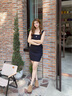 FILA FUSION斐樂(lè)潮牌女子針織連衣裙2025夏季新款時(shí)尚修身吊帶裙 正黑色-BK S 160/80A/S 曬單實(shí)拍圖