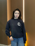 COVERNAT潮牌衛(wèi)衣 寬松圓領(lǐng)衛(wèi)衣男 24秋季新品衛(wèi)衣女 C標(biāo)情侶款長袖套頭衫 色素藍(lán)色 S (165) 曬單實(shí)拍圖