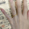 中國珠寶黃金戒指足金999情侶對(duì)戒冰川指環(huán)表白男女款結(jié)婚送老婆生日禮物 女款 1.35g 玫瑰禮盒+可刻字+賀卡代寫 曬單實(shí)拍圖