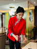 北羅新中式國風(fēng)服務(wù)員工作服套裝餐飲前臺接待定制印字logo高端禮儀服 【女款兩件套】紅色衣+配套圍裙 2XL 曬單實(shí)拍圖