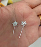 LnieerS999足銀雪花流蘇耳線輕奢小眾高級(jí)感耳環(huán)養(yǎng)耳洞耳釘睡覺(jué)免摘耳飾 雪花流蘇耳線【S999足銀】 曬單實(shí)拍圖