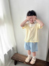 班喜迪女童短袖t恤夏季2025新款兒童洋氣半袖夏裝寶寶上衣小童裝打底衫 黃色 100 曬單實(shí)拍圖