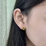 timebetter天然橄欖石耳釘女925銀浪漫水滴青春橄欖綠耳環(huán)送證書生日禮物 天然橄欖石銀耳釘/主石約6*8mm 925銀材質 曬單實拍圖