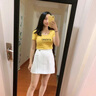俞兆林短袖t恤女2025夏季新款印花正肩短袖女修身顯瘦潮流時尚體恤衫女 黃色-圓領【ORI黑】 XL 111-125斤 曬單實拍圖