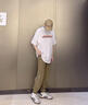 羅蒙（ROMON）工裝褲男日系潮流復(fù)古時(shí)尚簡(jiǎn)約潮流百搭純棉束腳寬松休閑長(zhǎng)褲子 棕色 XL 曬單實(shí)拍圖