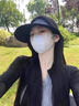 唐獅;TONLION無痕遮陽帽無感一體防曬帽女夏季防紫外線可折疊超輕空頂太陽帽子 黑色 曬單實拍圖
