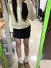 巧丂黑色半身裙女短裙秋冬2025春季小個(gè)子高腰顯瘦通勤a字毛呢包臀裙 黑色短裙 毛呢料 M 【95-105斤】 曬單實(shí)拍圖
