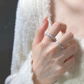 紀詩哲（GIEVSZHE）星河情侶戒指男女情侶輕奢對戒求訂婚結婚時尚飾品生日禮物送女友 一生守候【星河情侶對戒】 曬單實拍圖
