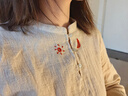朵朵·可可25春夏季新款棉麻簡(jiǎn)約寬松禪修站樁練功服長(zhǎng)袖長(zhǎng)褲女套裝 米杏 S (155) 曬單實(shí)拍圖