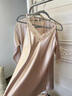 浪莎（LangSha）2026新款睡衣女薄款性感真絲吊帶睡裙睡袍兩件套感絲綢秋家居服 SYG-2052蕾絲兩件套香檳色 L 曬單實(shí)拍圖