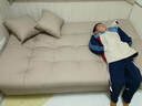 夢美尼云朵布藝沙發(fā)床折疊兩用客廳小戶型2025新款法式三人位直排奶油風(fēng) 橙色【親膚嬰兒絨】 長180 X 沙發(fā)床寬120cm【順豐】 曬單實(shí)拍圖