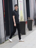 EMPORIO ARMANI/阿瑪尼官方旗艦男士高彈薄款修身低腰鉛筆休閑牛仔褲 【低腰修身高彈紐扣】黑色-0005 34 (推薦：170-180斤) 曬單實(shí)拍圖