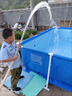 獵鋼狼大型成人支架游泳池超大號家用充氣游泳池兒童戲水池戶(hù)外移動(dòng)泳池 加厚夾布2.2*1.5m【豪華套餐】 曬單實(shí)拍圖