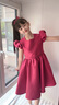 衣諾坊新款女童禮服裙酒紅公主裙生日六一演出服兒童婚禮花童裙子 曬單實拍圖