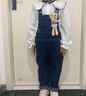 G.DUCKKIDS小黃鴨女童秋裝套裝新款兒童背帶褲套裝中大童洋氣兩件套女孩衣服 圖片色 160 尺碼13~14歲【150-160cm】 曬單實(shí)拍圖