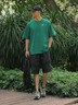 KOLON SPORT/可隆T恤 男女同款戶外運(yùn)動圓領(lǐng)基本款LOGO短袖上衣 LURT5MT511-DG 深綠色 XL 180/100A 曬單實(shí)拍圖