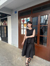 對白慵懶高級感襯衫套裝裙女2025夏新款圓領襯衣半身裙氣質兩件套 深藏青 S 曬單實拍圖