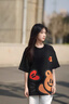 古由卡（GUUKA）xAGAHO情侶短袖男士t恤潮流重磅夏季新款印花半袖衣服寬松百搭配 白色 F7978 M 曬單實(shí)拍圖