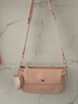 PEDRO三合一斜挎包可拆卸鏈條單肩包包女包PW2-75210093-1 粉紅色 S 曬單實(shí)拍圖