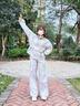 MOLY VIVI風(fēng)行網(wǎng)紗防曬褲女夏季冰絲透氣運動(dòng)休閑褲防紫外線(xiàn)小個(gè)子魔力薇薇 月影灰 M 曬單實(shí)拍圖